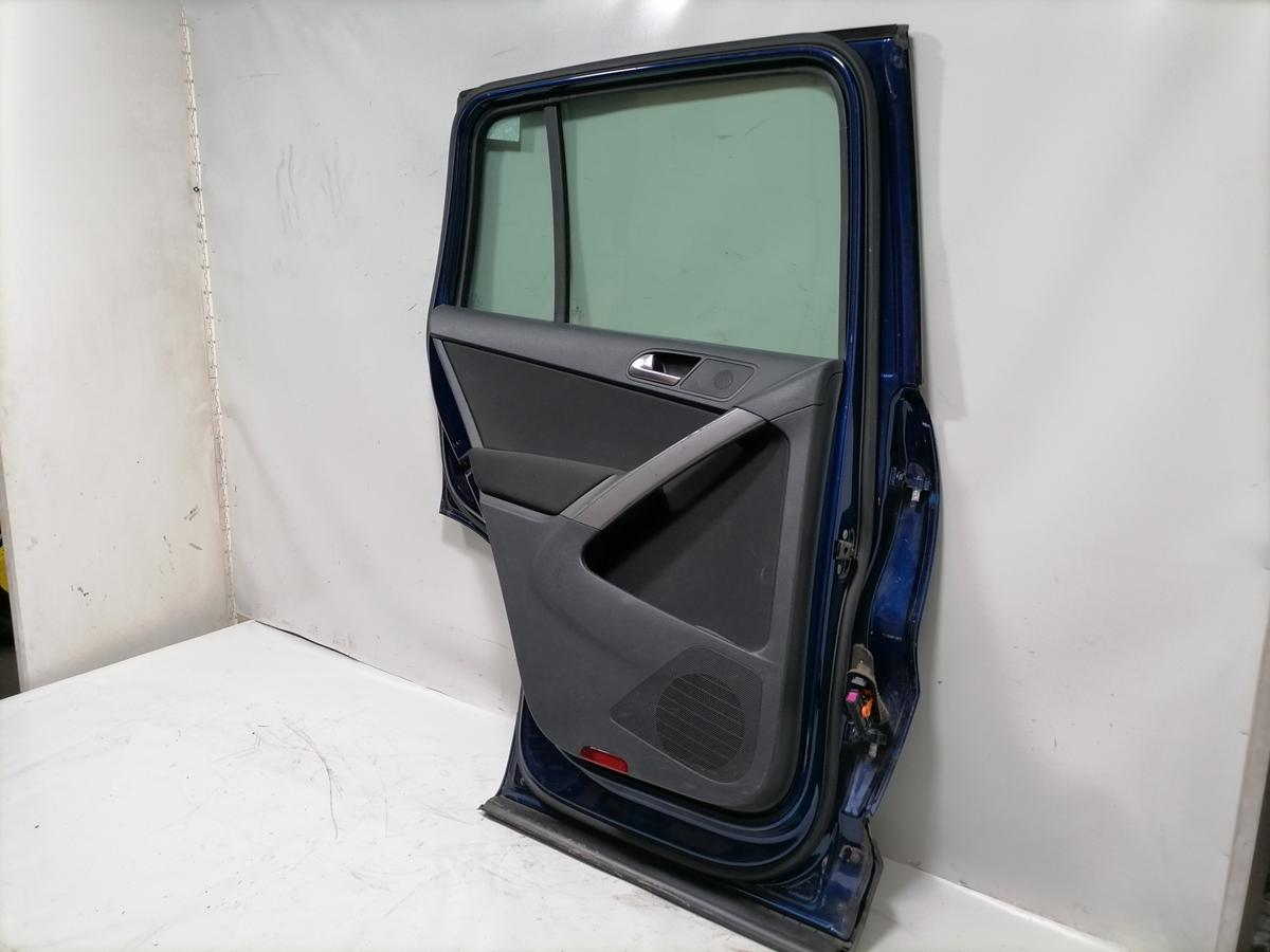 VW Tiguan 1 5N original T&uuml;r hinten links LD5Q Shadowblue Rohbau Bj.2009